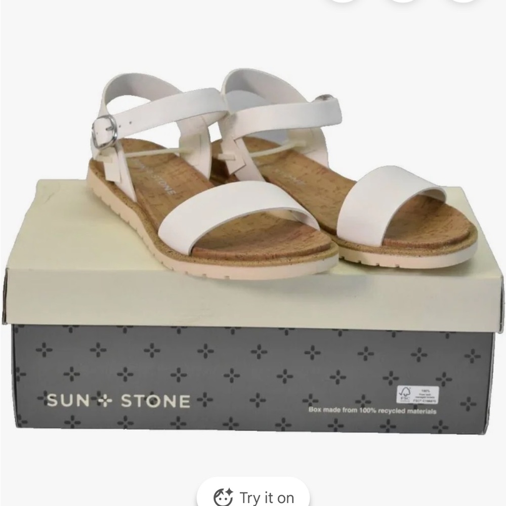 Sun + Stone Women's Mattie Open Toe Sandals, Size 11